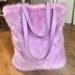 Purple Fuzzy Fluffy Tote Urban Outfitters